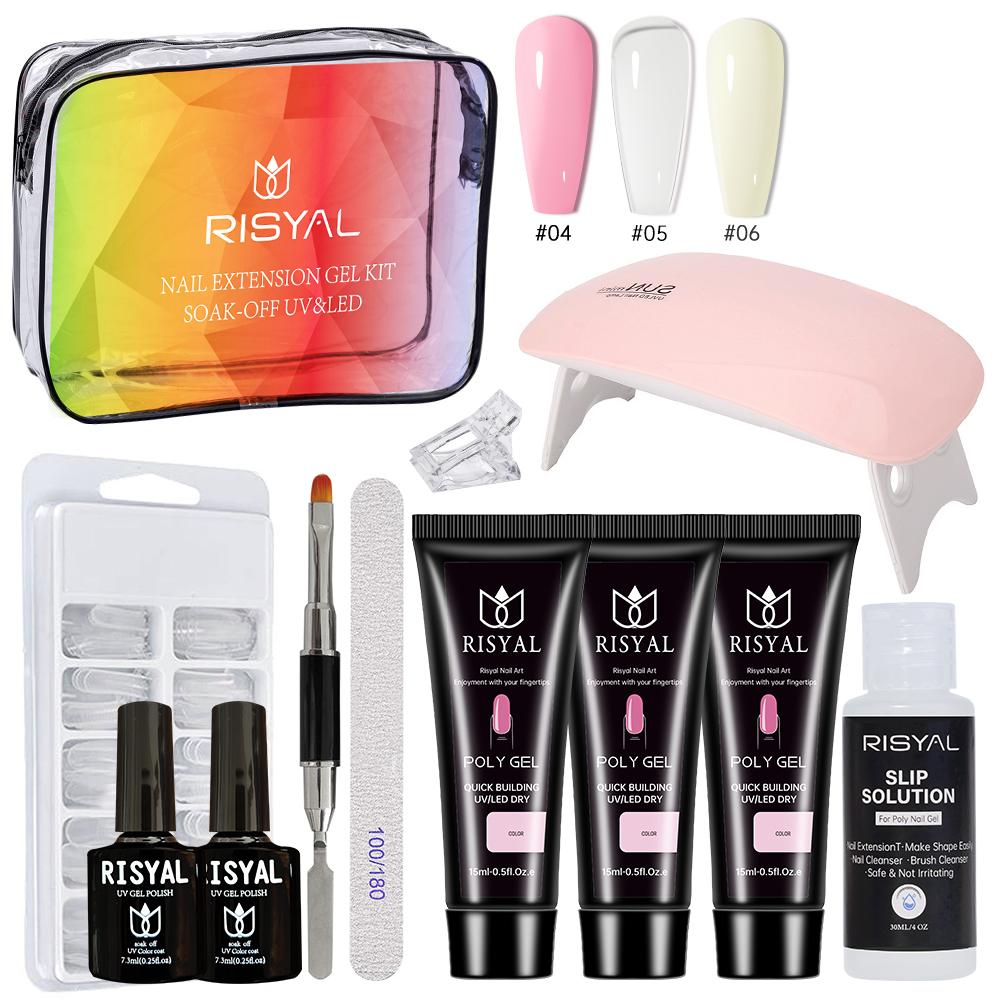 RISYAL 15ml Poly gel 3 colors nail kit (11Pcs/ RL2225-2)