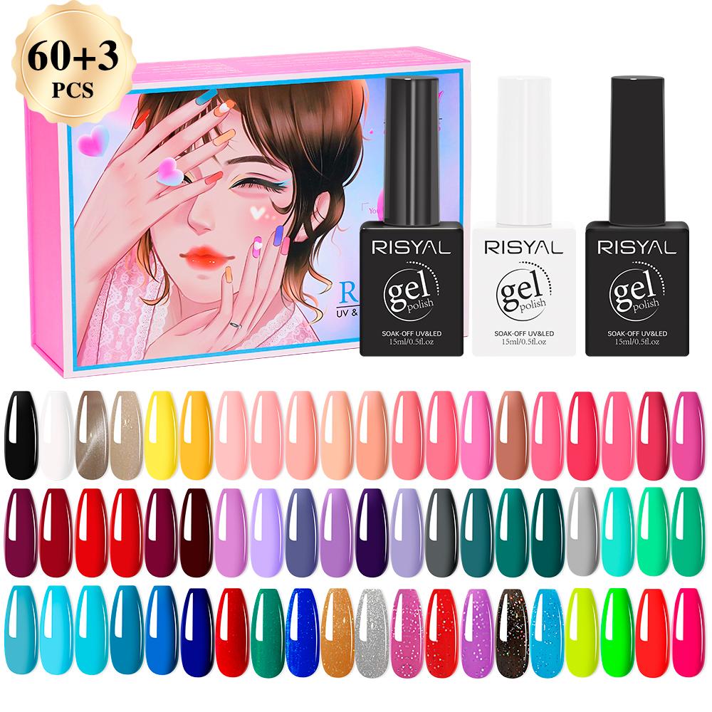 RISYAL 60 color Gel Nail Polish Set (15ml-RL2240)